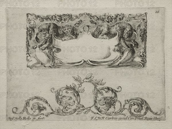 Collection of Various Caprices and New Designs of Cartouches and Ornaments:  No 16. Stefano Della Bella (Italian, 1610-1664). Etching