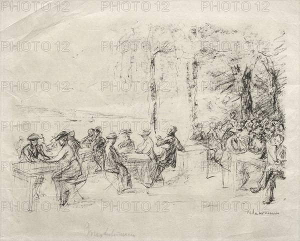 Restaurant am Wasser. Max Liebermann (German, 1847-1935). Lithograph