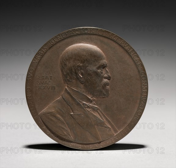 Medal: Abram Stevens Hewitt (obverse), 1875-1925. Louis-Oscar Roty (French, 1846-1911). Bronze; diameter: 6.9 cm (2 11/16 in.).