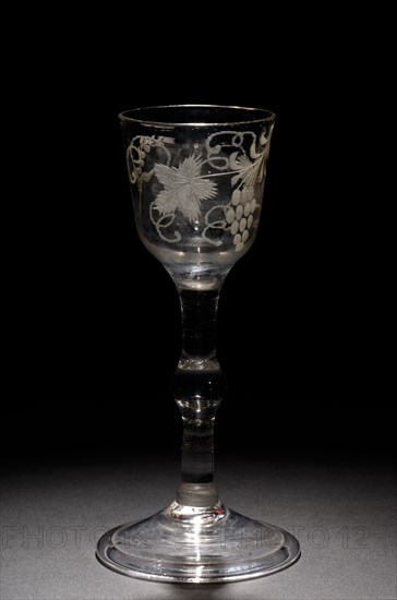 Wine Glass, c. 1775. England, 18th century. Glass; diameter: 5 cm (1 15/16 in.); overall: 14.8 x 7.3 cm (5 13/16 x 2 7/8 in.).