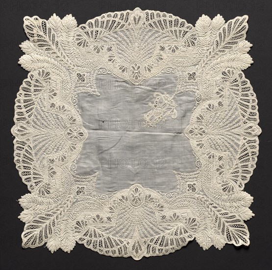 Embroidered Handkerchief, late 19th century. Switzerland, late 19th century. Embroidery: linen; average: 35.6 x 35.6 cm (14 x 14 in.).