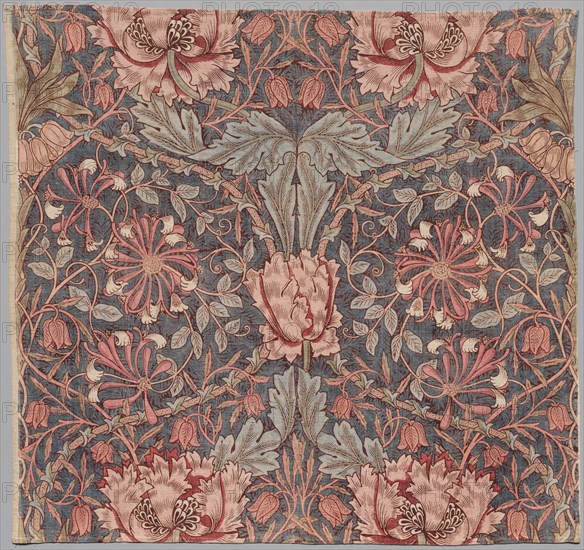 Honeysuckle, Early 20th century. William Morris (British, 1834-1896). Plain weave linen, printed