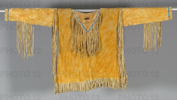Beaded Shirt, late 1800s. America, Native North American, Plains, Gaigwu (Kiowa), Post-Contact. Beaded leather
