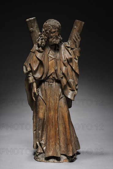 Saint Andrew, c. 1515-1520. Circle of Master of Elsloo (Netherlandish). Oak with traces of paint; overall: 70.8 x 27 cm (27 7/8 x 10 5/8 in.).