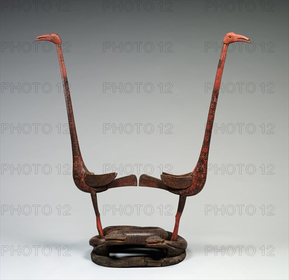 Cranes and Serpents, 475-221 BC. China, reportedly from Hunan province, Changsha, Warring States period (475-221 BC), State of Chu (c. 1046-223 BC). Lacquered wood with polychromy; overall: 132.1 x 124.5 cm (52 x 49 in.).