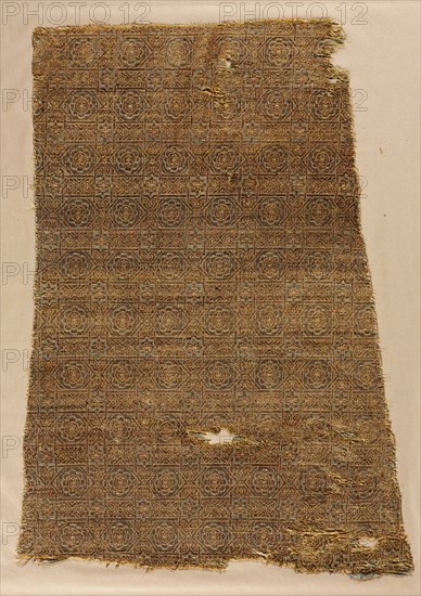 Fragment with star and cross design from the tomb of Don Felipe, 1200-1274. Spain, probably Almeria. Taqueté: silk and gold thread; average: 54.6 x 38.1 cm (21 1/2 x 15 in.)