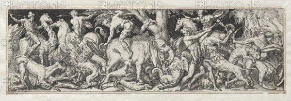Combats and Triumphs No. 6. Etienne Delaune (French, 1518/19-c. 1583). Engraving