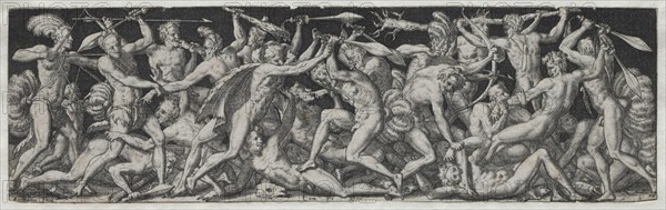 Combats and Triumphs No. 7. Etienne Delaune (French, 1518/19-c. 1583). Engraving