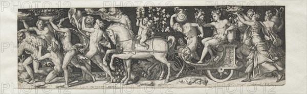 Combats and Triumphs No. 5:  The Triumph of Bacchus. Etienne Delaune (French, 1518/19-c. 1583). Engraving