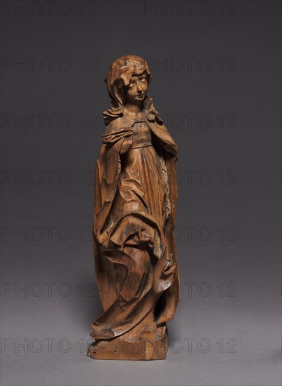 Mourning Virgin from a Crucifixion Group, 1500-1510. Veit Stoss (German, c. 1445-1533). Pearwood; overall: 31 x 9.8 x 8.7 cm (12 3/16 x 3 7/8 x 3 7/16 in.).