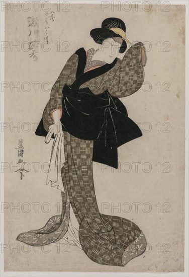 Segawa Roko as Hachizo's Wife Ohatsu, c. 1805. Utagawa Toyokuni (Japanese, 1769-1825). Color woodblock print; sheet: 36.9 x 27.7 cm (14 1/2 x 10 7/8 in.).