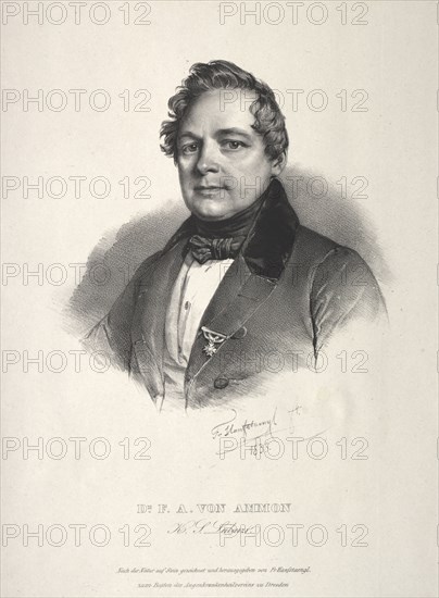 Dr. Friedrich August von Ammon, 1838. Franz Seraph Hanfstaengl (German, 1804-1877). Lithograph