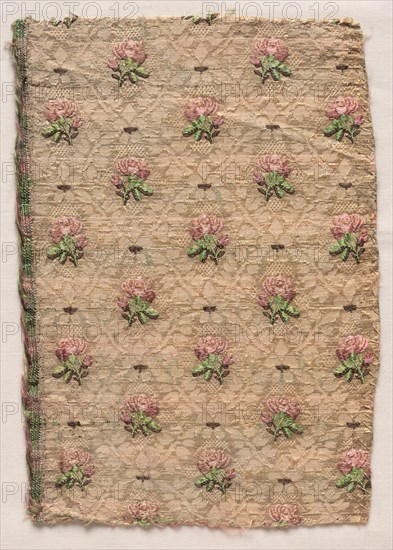 Textile Fragment, 1774-1793. France, late 18th century, Period of Louis XVI (1774-1793). Droguets Lisèrés; silk; overall: 13.7 x 19.4 cm (5 3/8 x 7 5/8 in.)