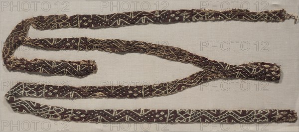 Band, c. 600-400 B.C.. Peru, Central Coast?, Lima?, Early Horizon?. Warp-faced weave: llama wool; average: 451.9 x 3.2 cm (177 15/16 x 1 1/4 in.)