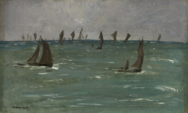 Boats at Berck-sur-Mer, 1873. Edouard Manet (French, 1832-1883). Oil on fabric; framed: 52.5 x 74 x 7 cm (20 11/16 x 29 1/8 x 2 3/4 in.); unframed: 34 x 55.8 cm (13 3/8 x 21 15/16 in.).