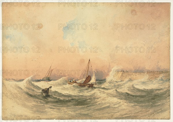 Marine. Anthony Vandyke Copley Fielding (British, 1787-1855). Watercolor; sheet: 24.2 x 30.5 cm (9 1/2 x 12 in.).