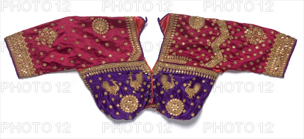Bodice or Coli, late 1800s. India, late 19th century. Embroidered satin with gold thread and sequins; overall: 32.5 x 78.5 cm (12 13/16 x 30 7/8 in.).
