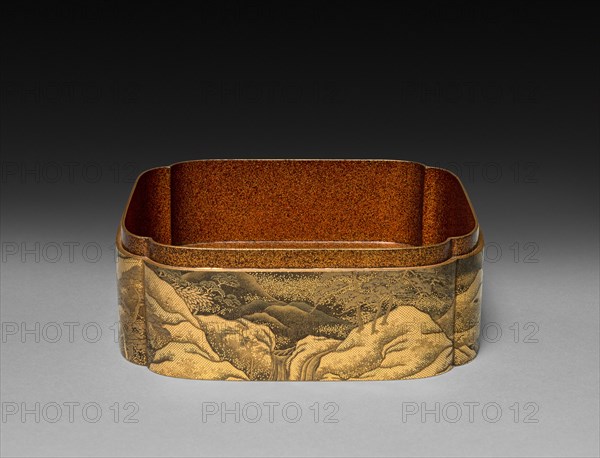Box (middle), late 1800s. Japan, Meiji Period (1868-1912). Wood with lacquer and gold; overall: 10.2 x 12.3 x 11.5 cm (4 x 4 13/16 x 4 1/2 in.).