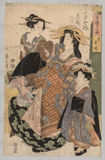 Two Women and a Girl, 1800-1829. Kikugawa Eizan (Japanese, 1787-1867). Color woodblock print; sheet: 37.5 x 24.2 cm (14 3/4 x 9 1/2 in.).