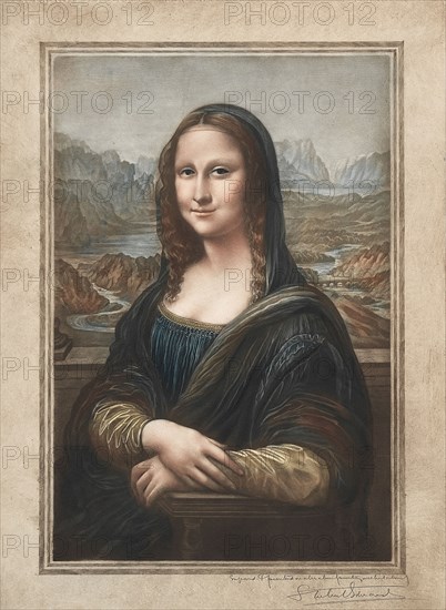 Mona Lisa, 19th-20th century. Samuel Arlent-Edwards (American, 1862-1938). Mezzotint