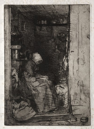 Twelve Etchings from Nature: La Veille aux Loques, 1858. James McNeill Whistler (American, 1834-1903). Etching