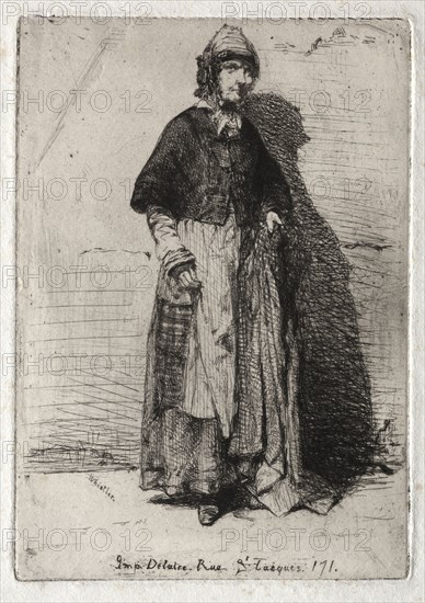 Twelve Etchings from Nature: La Mère Gérard, 1858. James McNeill Whistler (American, 1834-1903). Etching