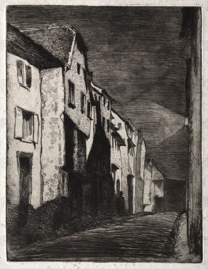 Twelve Etchings from Nature:  Street in Saverne, 1858. James McNeill Whistler (American, 1834-1903). Etching