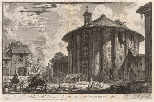 Views of Rome:  Temple of Cybele, 1758. Giovanni Battista Piranesi (Italian, 1720-1778). Etching and engraving