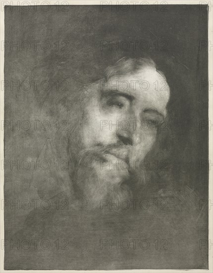 Alphonse Daudet, 1893. Eugène Carrière (French, 1849-1906). Lithograph; sheet: 58.6 x 45.7 cm (23 1/16 x 18 in.); image: 39.8 x 30.9 cm (15 11/16 x 12 3/16 in.).