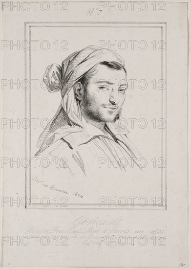 Theodore Gericault, 1824. Achille Devéria (French, 1800-1857). Lithograph