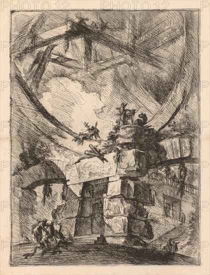 The Prisons:  A Prison Door, 1745-1750. Giovanni Battista Piranesi (Italian, 1720-1778). Etching