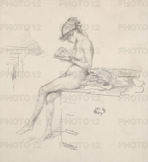 The Little Nude Model Reading, 1890. James McNeill Whistler (American, 1834-1903). Lithograph