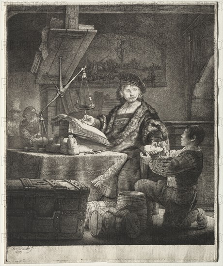 Jan Uytenbogaert, 1639. Rembrandt van Rijn (Dutch, 1606-1669). Etching with drypoint; sheet: 25.7 x 20.9 cm (10 1/8 x 8 1/4 in.); platemark: 25.1 x 20.4 cm (9 7/8 x 8 1/16 in.)