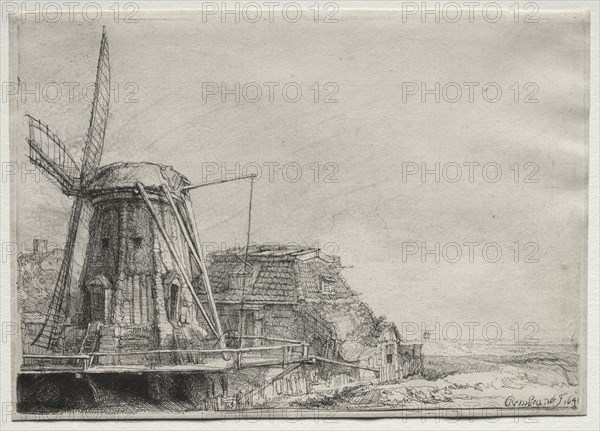 The Windmill, 1641. Rembrandt van Rijn (Dutch, 1606-1669). Etching and sulfur tint; sheet: 15.5 x 21.3 cm (6 1/8 x 8 3/8 in.); platemark: 14.6 x 20.9 cm (5 3/4 x 8 1/4 in.)