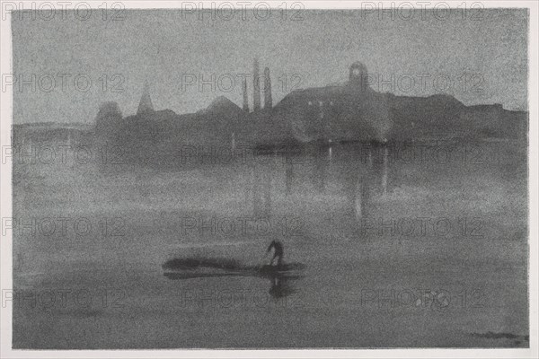 Nocturne, 1878. James McNeill Whistler (American, 1834-1903). Lithograph on chine collé; sheet: 17.1 x 26 cm (6 3/4 x 10 1/4 in.)