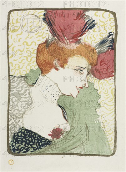 Bust of Mademoiselle Lender, 1895. Henri de Toulouse-Lautrec (French, 1864-1901). Lithograph; image: 32.7 x 24.4 cm (12 7/8 x 9 5/8 in.)