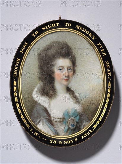 Portrait of Lady Grace Anna Newenham, 1784. Horace Hone (British, 1756-1825). Watercolor on ivory; framed: 9 x 7.6 cm (3 9/16 x 3 in.); sight: 7.6 x 6 cm (3 x 2 3/8 in.).