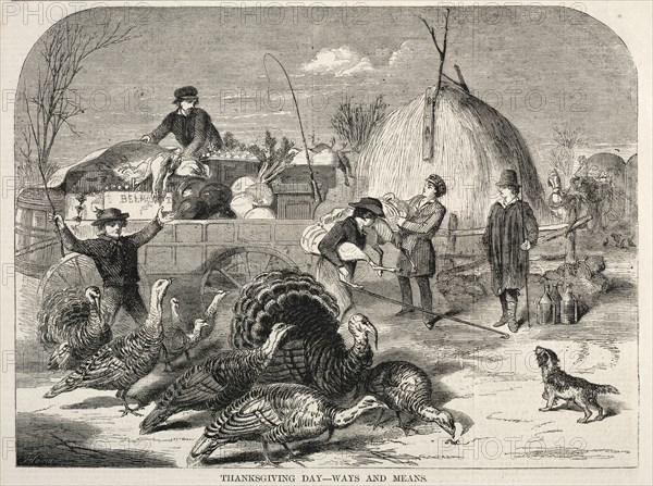 Thanksgiving Day - Ways and Means, 1858. Winslow Homer (American, 1836-1910). Wood engraving