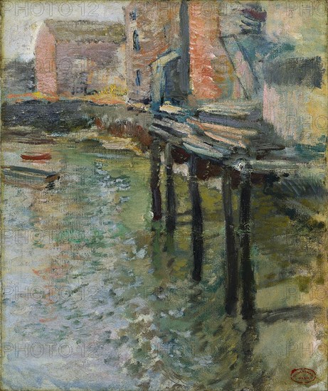 Deserted Wharf (The Old Mill at Cos Cob), c.1900-1902. John Henry Twachtman (American, 1853-1902). Oil on canvas; unframed: 61.5 x 51 cm (24 3/16 x 20 1/16 in.)
