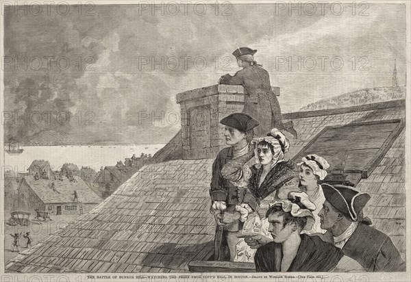 The Battle of Bunker Hill - Watching the Fight from Copp's Hill, in Boston, 1875. Winslow Homer (American, 1836-1910). Wood engraving