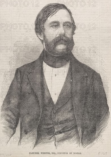 Fletcher Webster, Esq., Surveyor of Boston, 1859. Winslow Homer (American, 1836-1910). Wood engraving