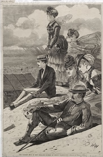 The Coolest Spot in New England - Summit of Mount Washington, 1870. Winslow Homer (American, 1836-1910). Wood engraving
