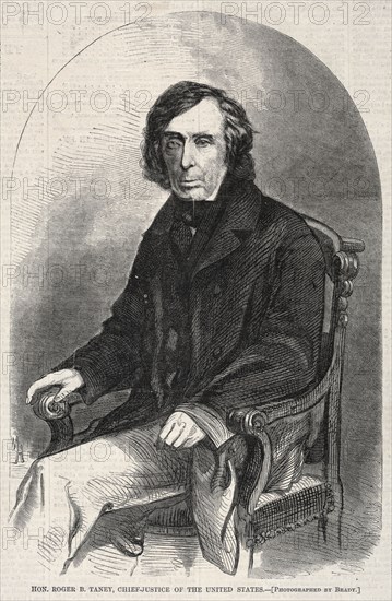 Hon. Roger B. Taney, Chief Justice of the United States, 1860. Winslow Homer (American, 1836-1910). Wood engraving