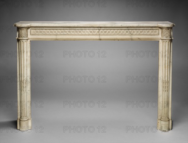 Mantel and Hearth , c. 1770-1790. France, style of Louis XVI, 18th Century. Marble; overall: 111.1 x 165.7 x 33 cm (43 3/4 x 65 1/4 x 13 in.).