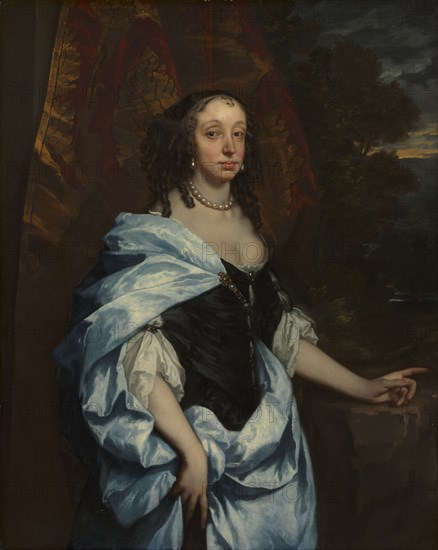 Portrait of Mrs. Leneve, c. 1657. Peter Lely (British, 1618-1680). Oil on canvas; framed: 157.5 x 132.5 x 13 cm (62 x 52 3/16 x 5 1/8 in.); unframed: 126.7 x 101.3 cm (49 7/8 x 39 7/8 in.).