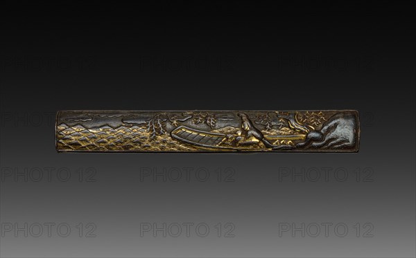 Knife Handle (Kozukai), c 1800s. Japan, 19th century. Inlaid bronze; overall: 1.3 cm (1/2 in.).