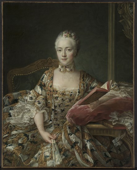 Portrait of the Marquise d'Aguirandes, 1759. François Hubert Drouais (French, 1727-1775). Oil on canvas; framed: 138.6 x 111.9 x 13.7 cm (54 9/16 x 44 1/16 x 5 3/8 in.); unframed: 101 x 85.6 cm (39 3/4 x 33 11/16 in.).