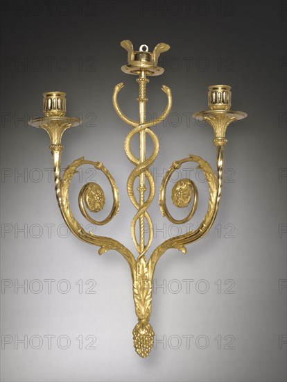 Louis XVI Style Candle Bracket, c. 1775-1790. France, style of Louis XVI, 18th Century. Gilded bronze; overall: 41.9 x 28 x 14 cm (16 1/2 x 11 x 5 1/2 in.).