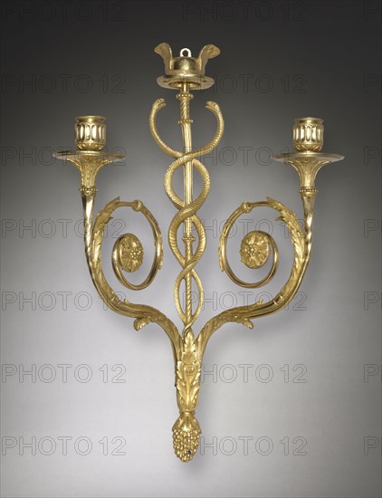Louis XVI Style Candle Bracket, c. 1775-1790. France, style of Louis XVI, 18th Century. Gilded bronze; overall: 40.7 x 28 x 14 cm (16 x 11 x 5 1/2 in.).