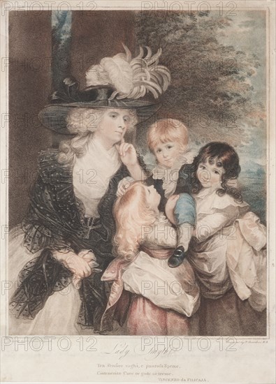 Lady Smith and Her Children, 1789. Francesco Bartolozzi (British, 1727-1815). Stipple engraving and etching; sheet: 34.1 x 25 cm (13 7/16 x 9 13/16 in.)